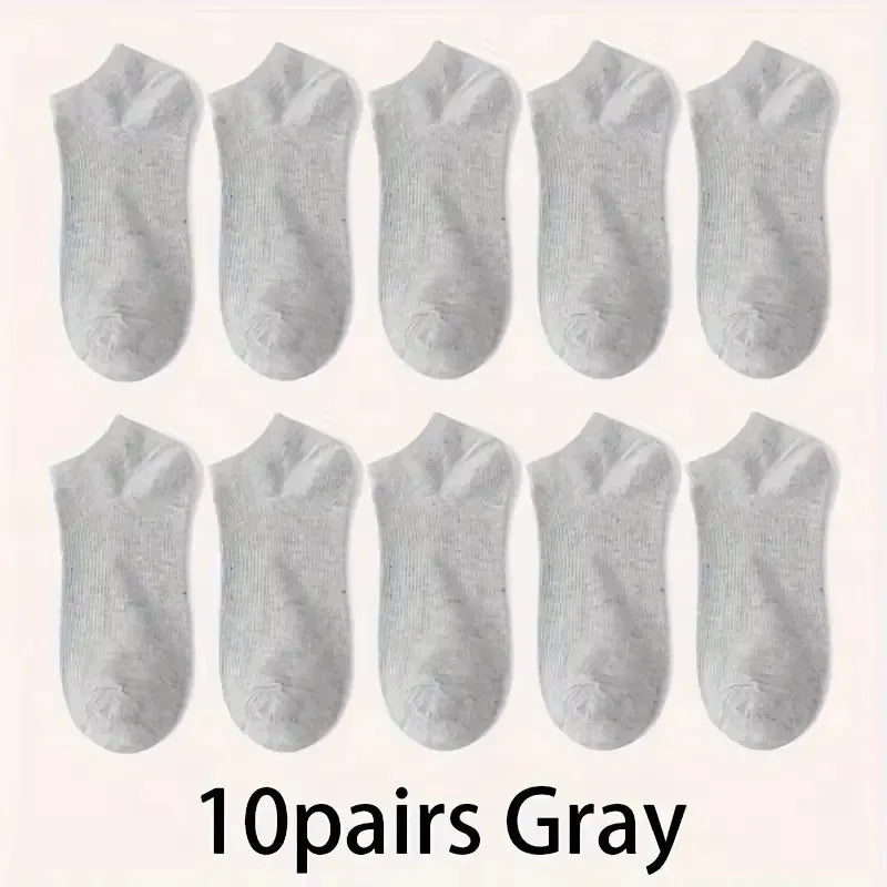 Unisex Ankle Socks, 10-Pair Pack