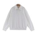 Men's Loose Knit Polo Sweatshirt