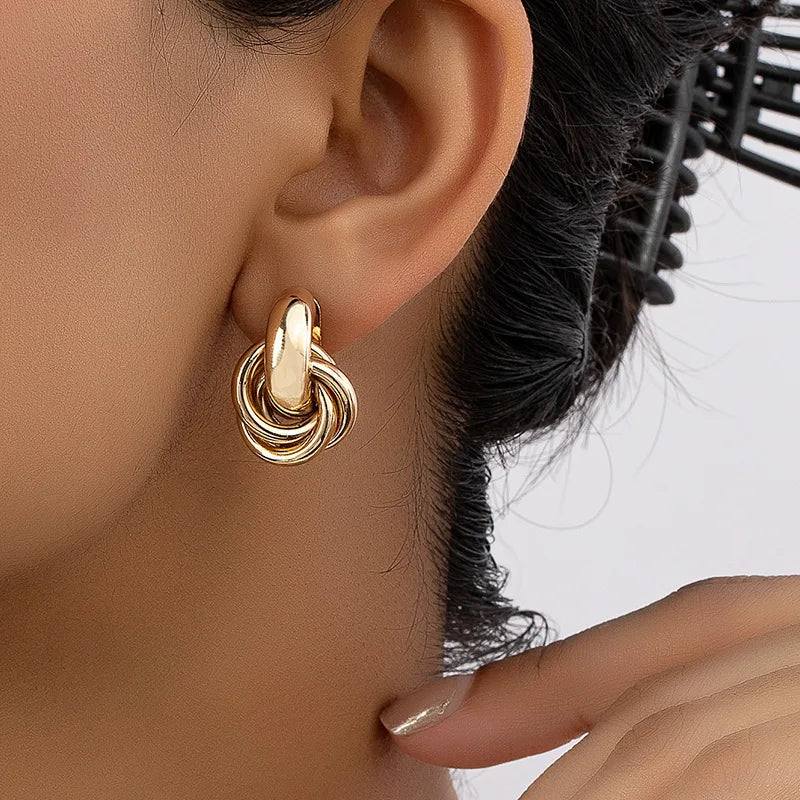 Chunky Gold Hoop Earrings