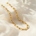 Gold-Tone Paperclip Lariat Necklace