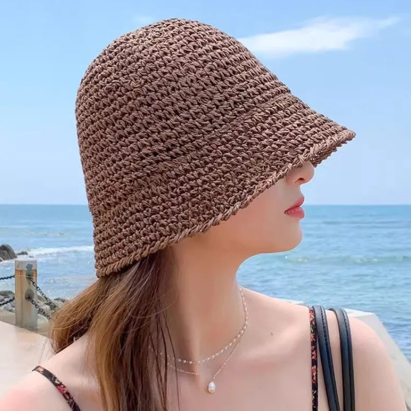 Woven Straw Bucket Hat