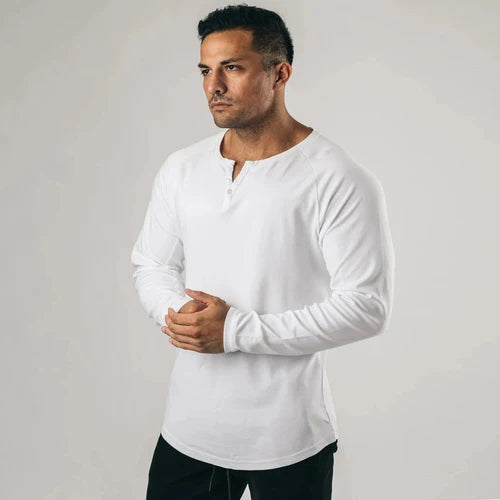 Men's Long-Sleeve Henley Shirt