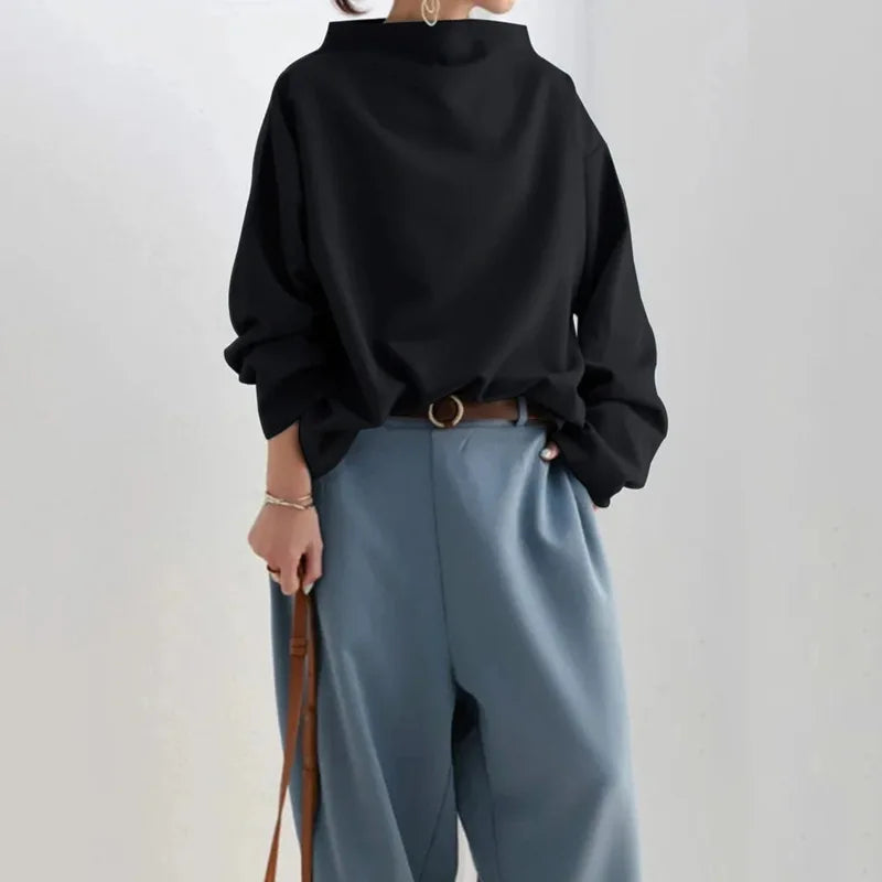 Women's Velvet High-Neck Hoodie