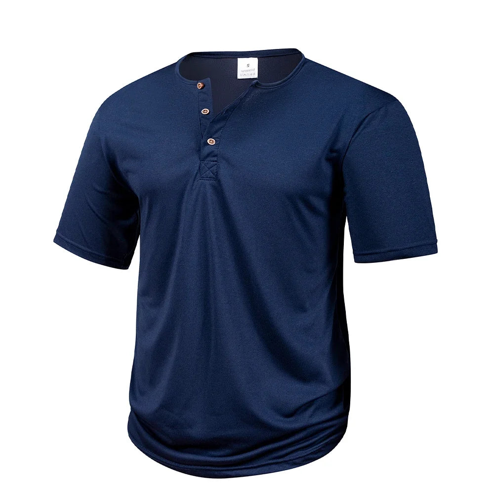 Men's Short-Sleeve Henley Shirt
