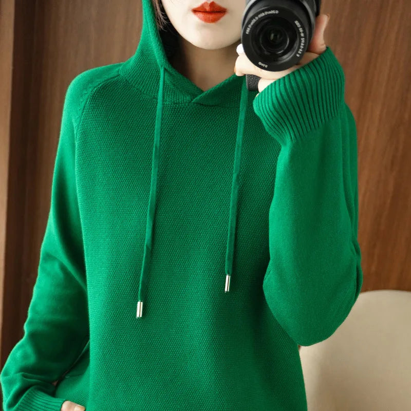 Women's Hooded Knit Pullover