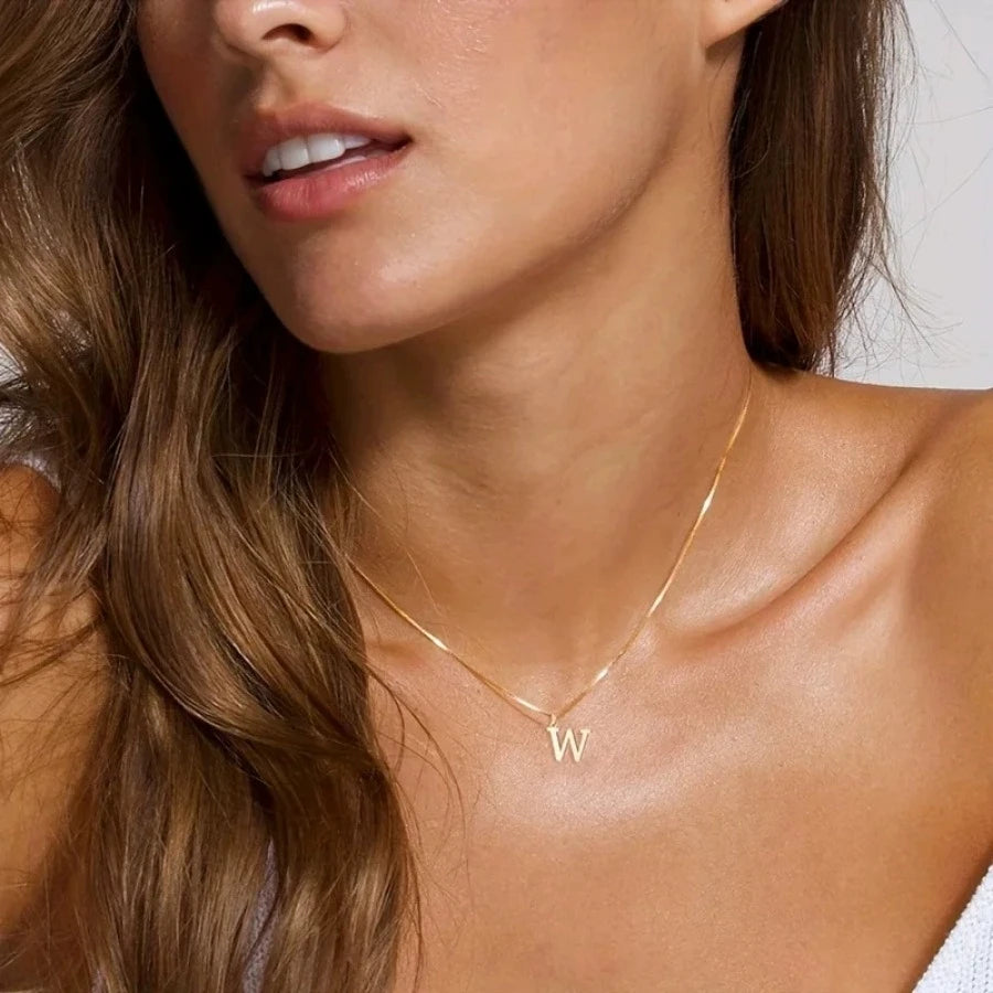 Gold-Tone Initial Pendant Necklace