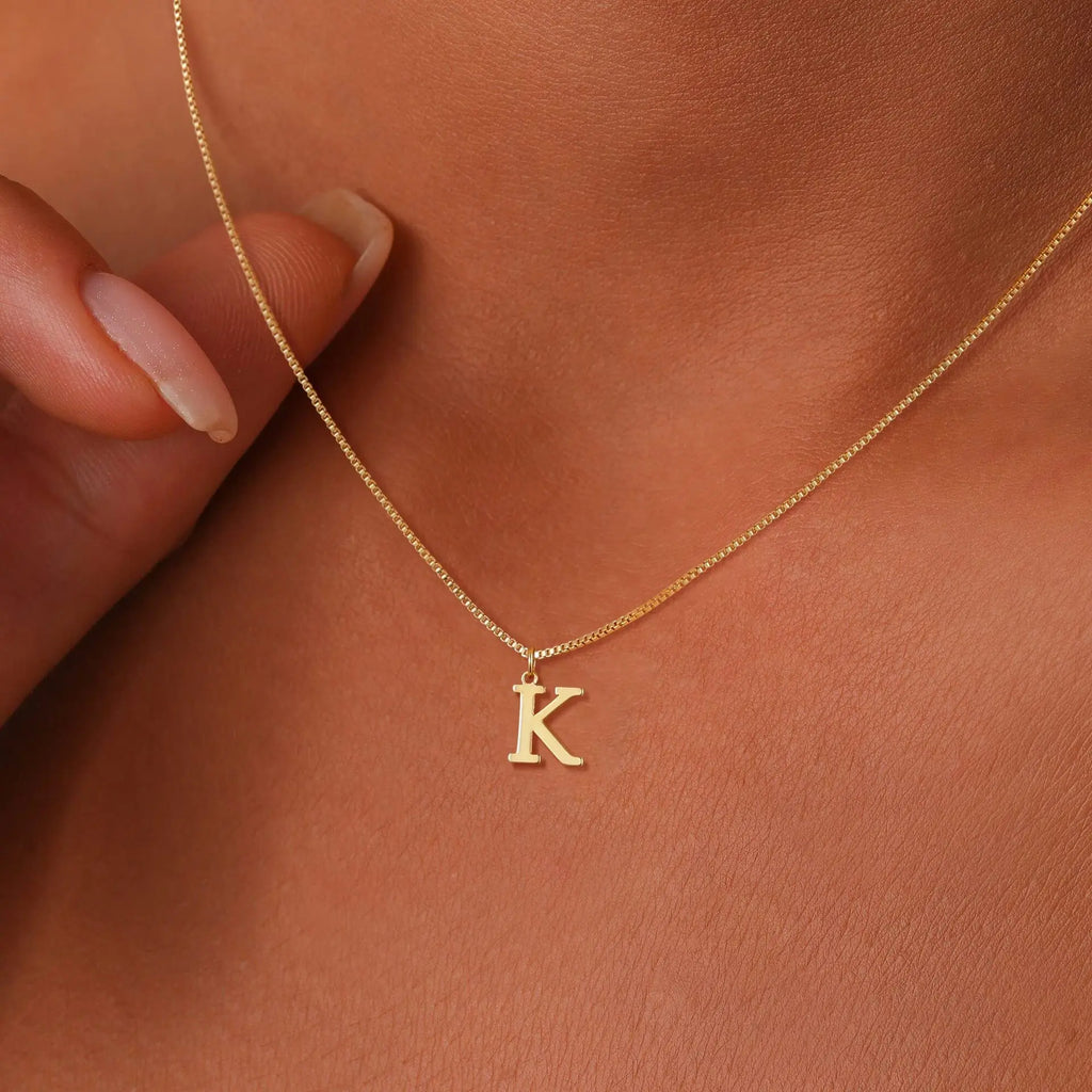 Gold-Tone Initial Pendant Necklace