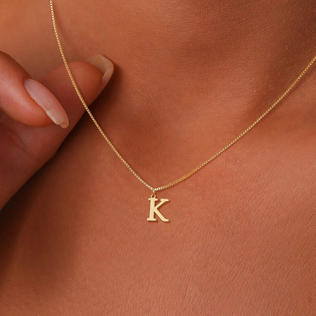 Gold-Tone Initial Pendant Necklace