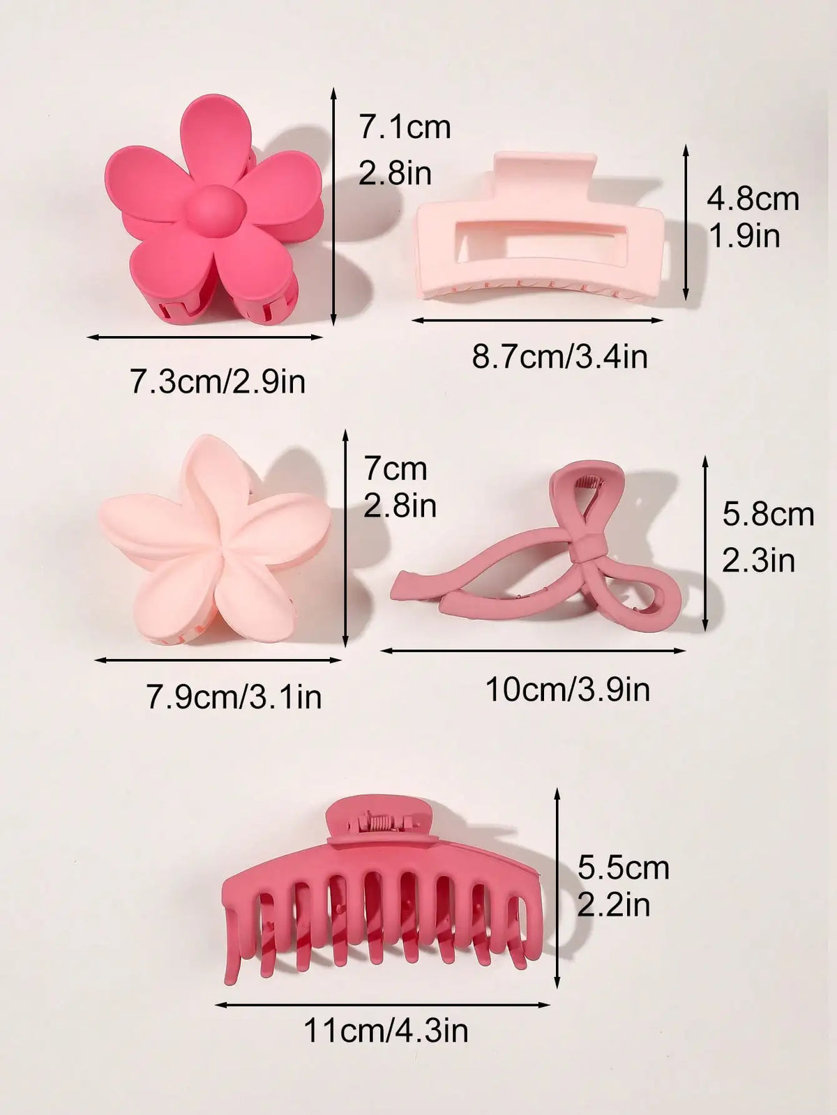 Matte Claw Clip Set