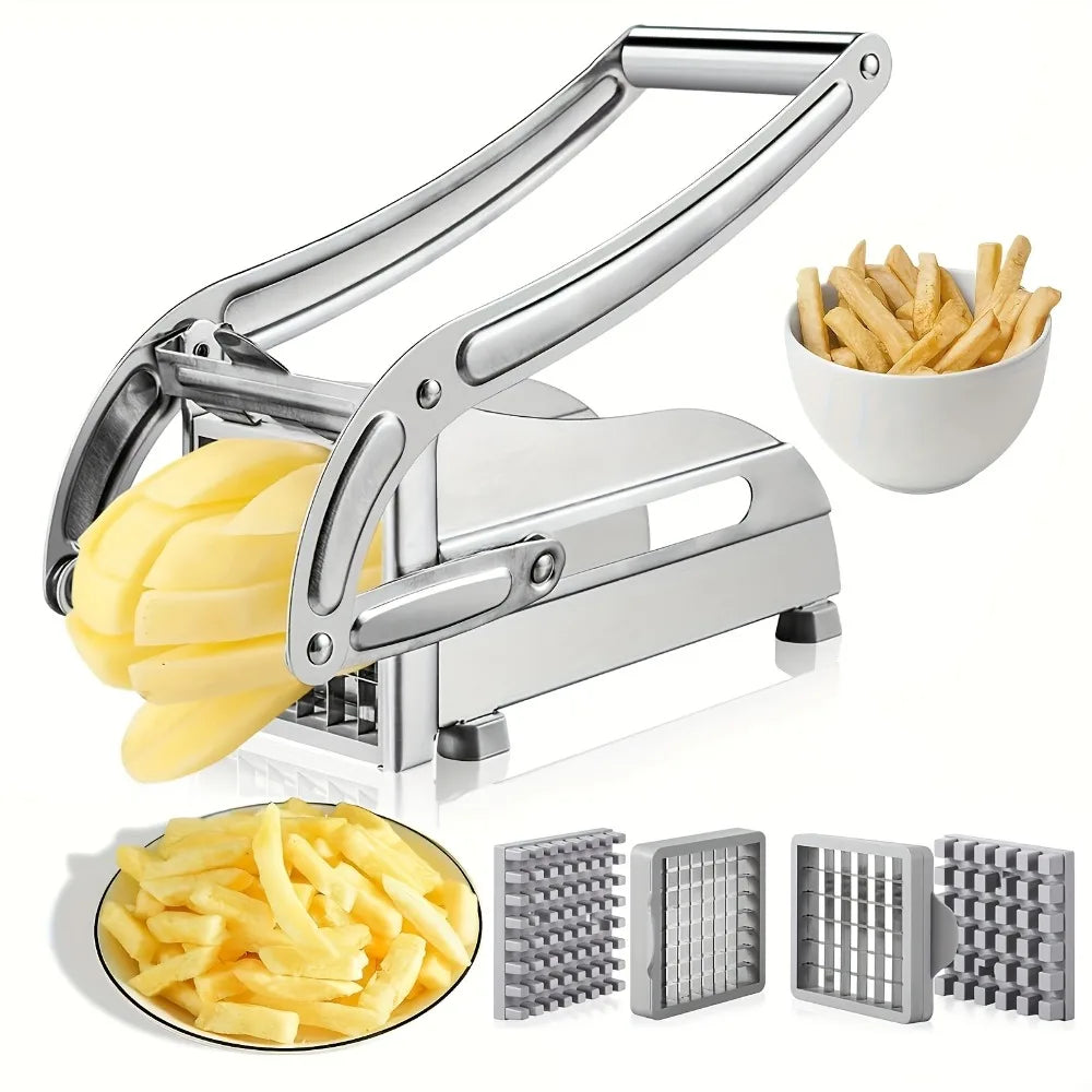 Stainless Steel French Fry Cutter and Vegetable Chopper