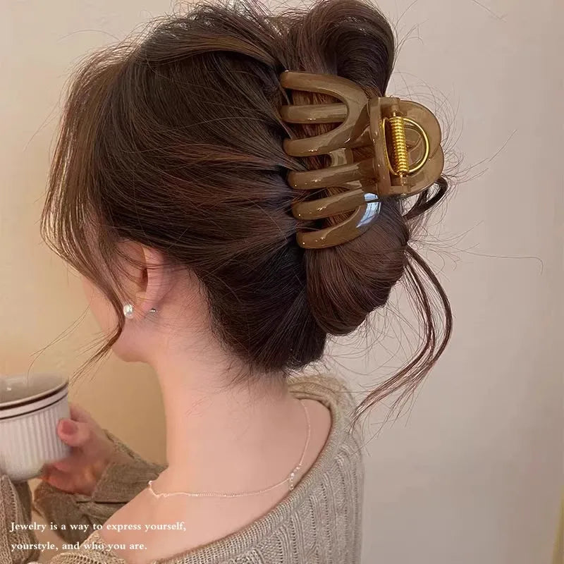 Burgundy Rounded Claw Clip