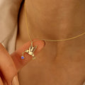Gold-Tone Birthstone Pendant Necklace