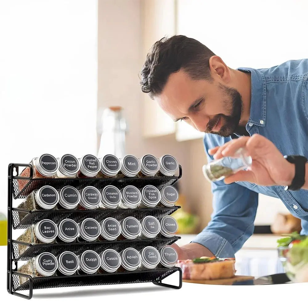 3 or 4 Tier Spice Rack for Counter or Wall
