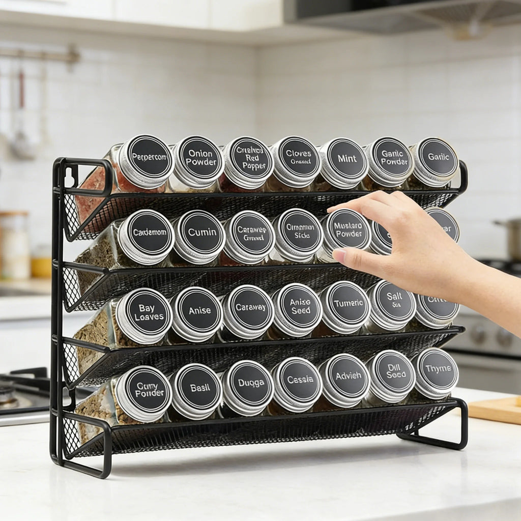 3 or 4 Tier Spice Rack for Counter or Wall