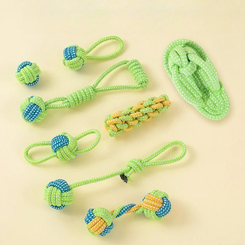 Dog Rope Ball Tug Toy