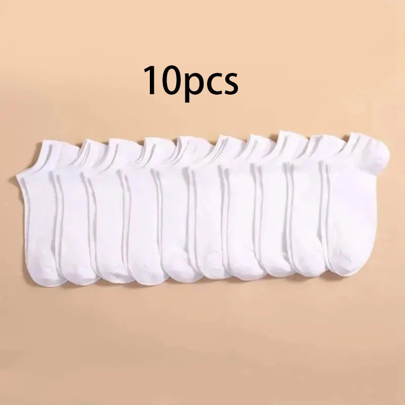 Unisex No-Show Ankle Socks, 10 to 40 Pairs