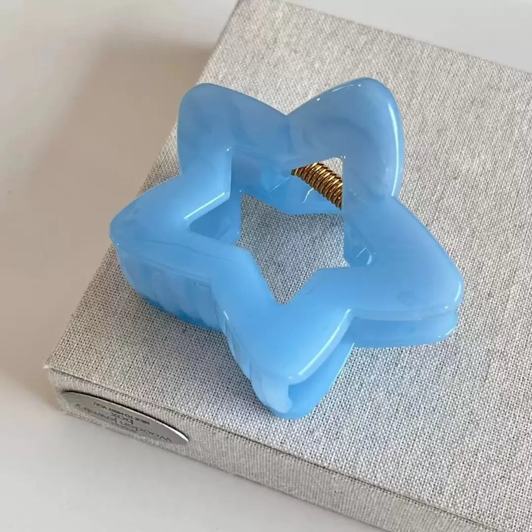 Flower and Geometric Hair Claw Clips