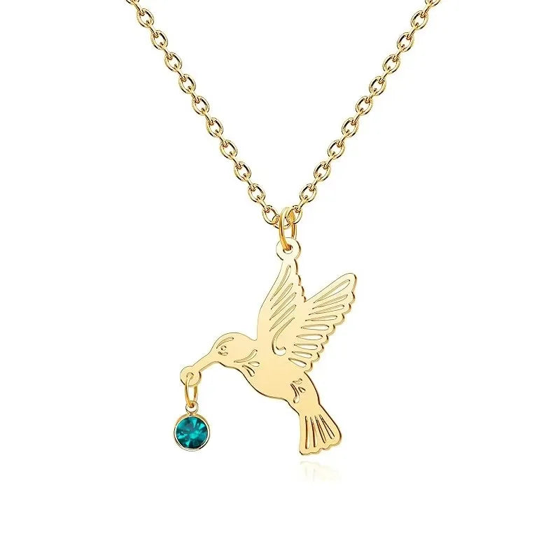 Gold-Tone Birthstone Pendant Necklace