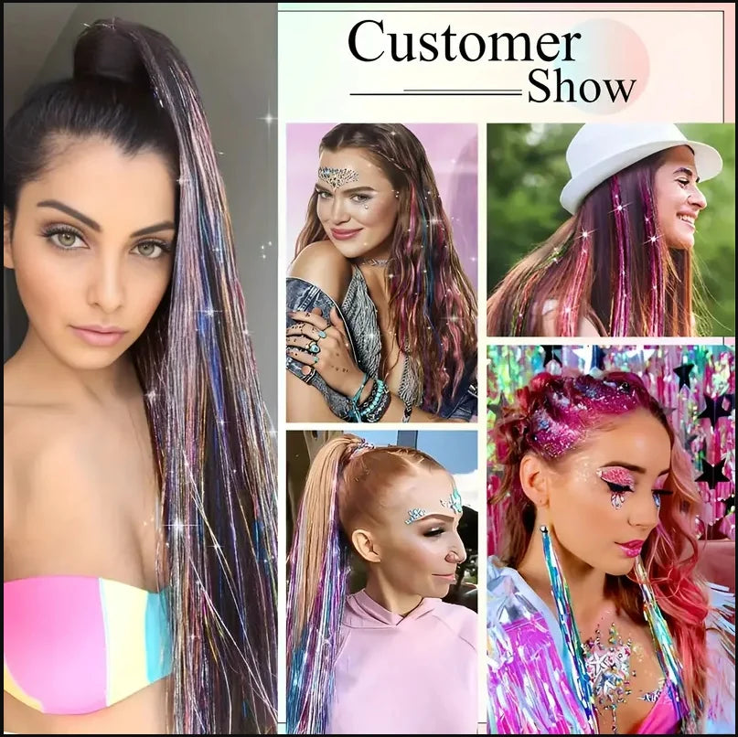 Hair Tinsel Kit – Heat-Resistant Fairy Hair Strands