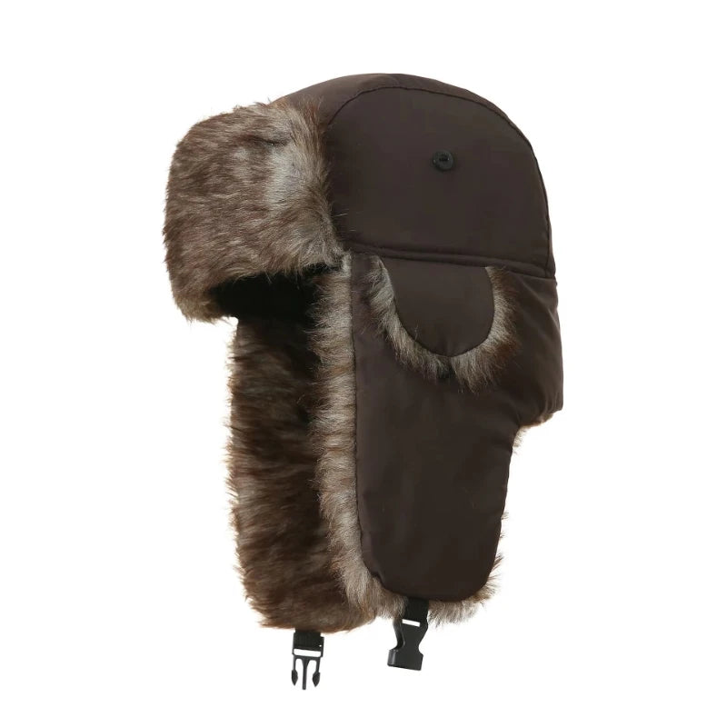 Winter Mens Ushanka Trapper Hat Russian Trooper Ear Flap Cap Earflap