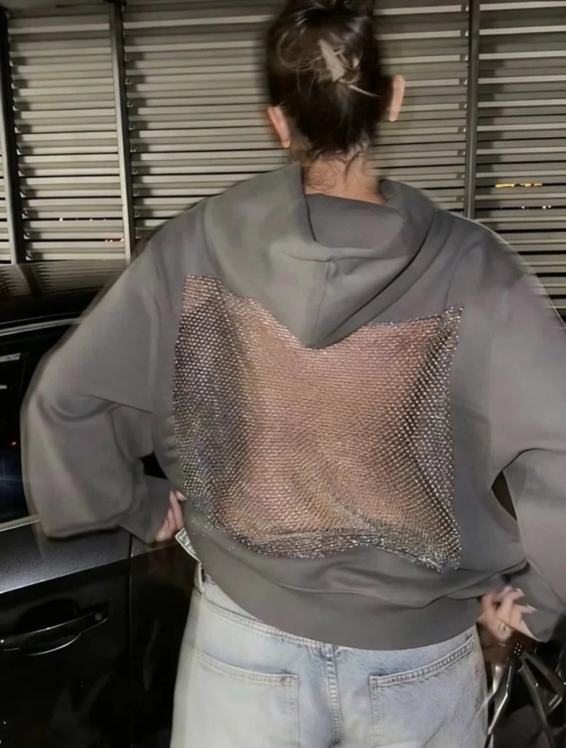Women's Hollow Mesh Hoodie