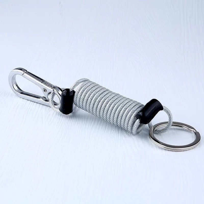 Retractable Steel Wire Keychain