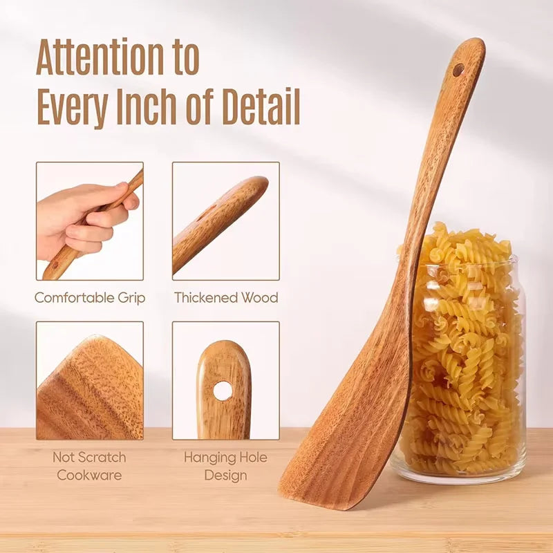 Acacia Wood Kitchen Utensil Set