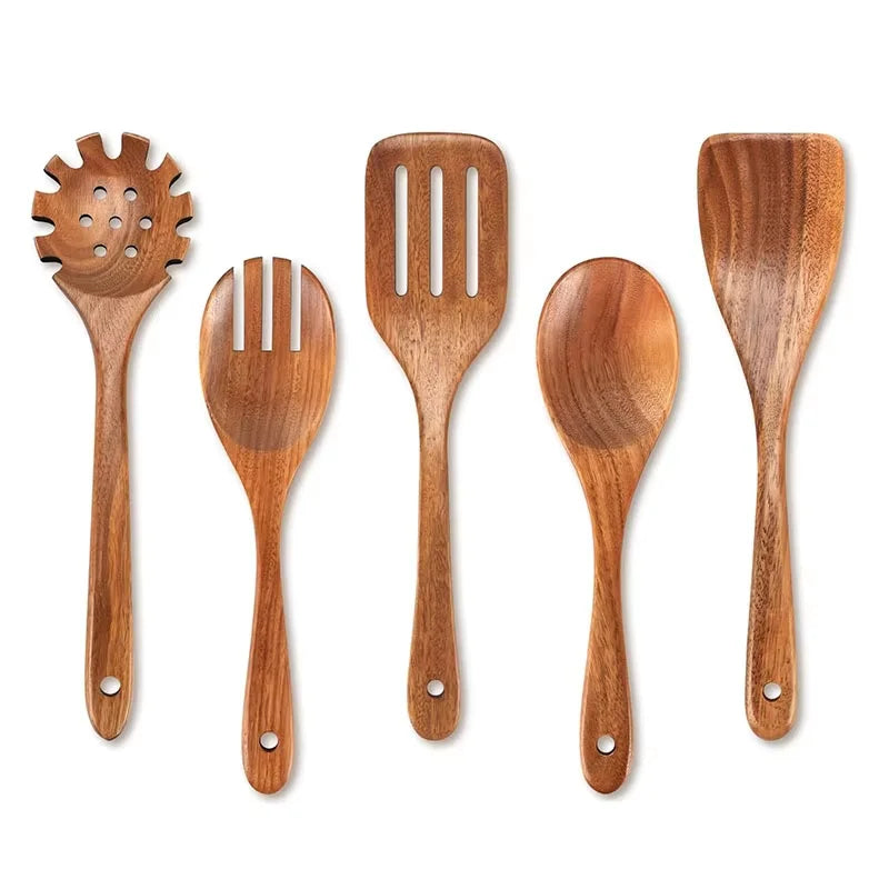 Acacia Wood Kitchen Utensil Set