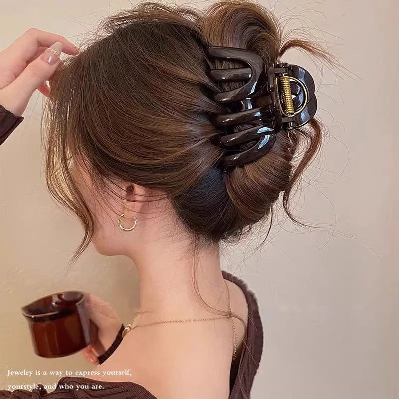 Burgundy Rounded Claw Clip