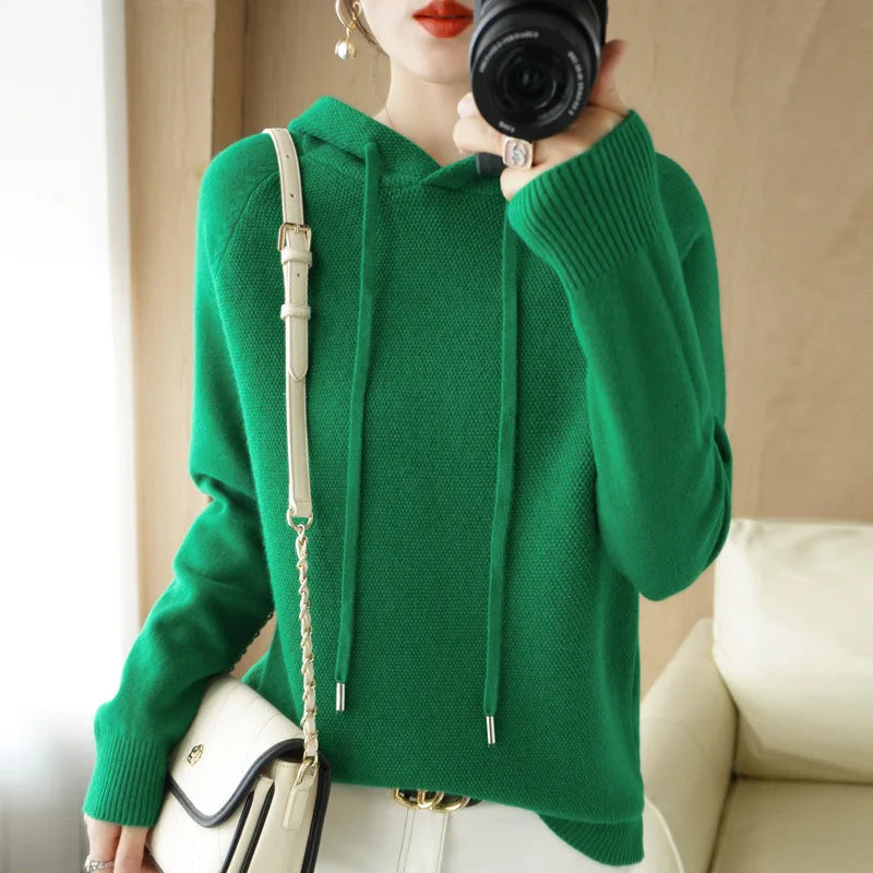 Women's Hooded Knit Pullover