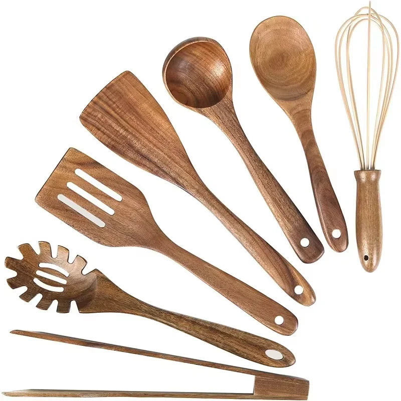 Acacia Wood Kitchen Utensil Set