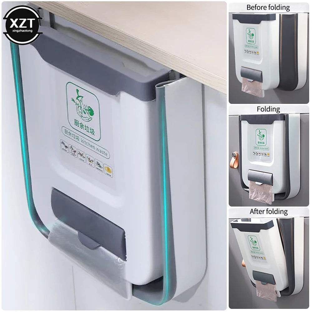 Folding Cabinet Door Trash Can