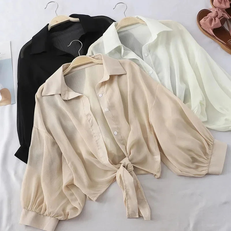 Women's Tie-Waist Blouse