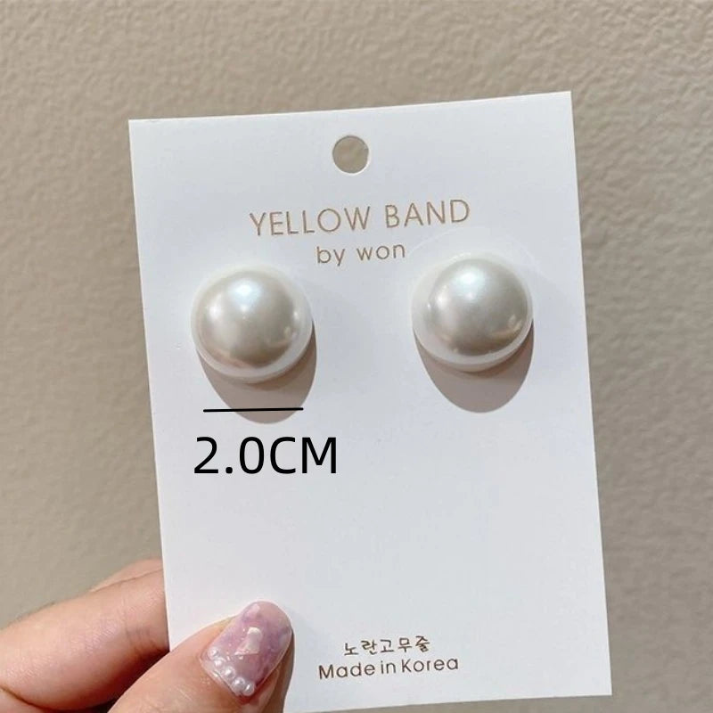 Faux Pearl Stud Earrings