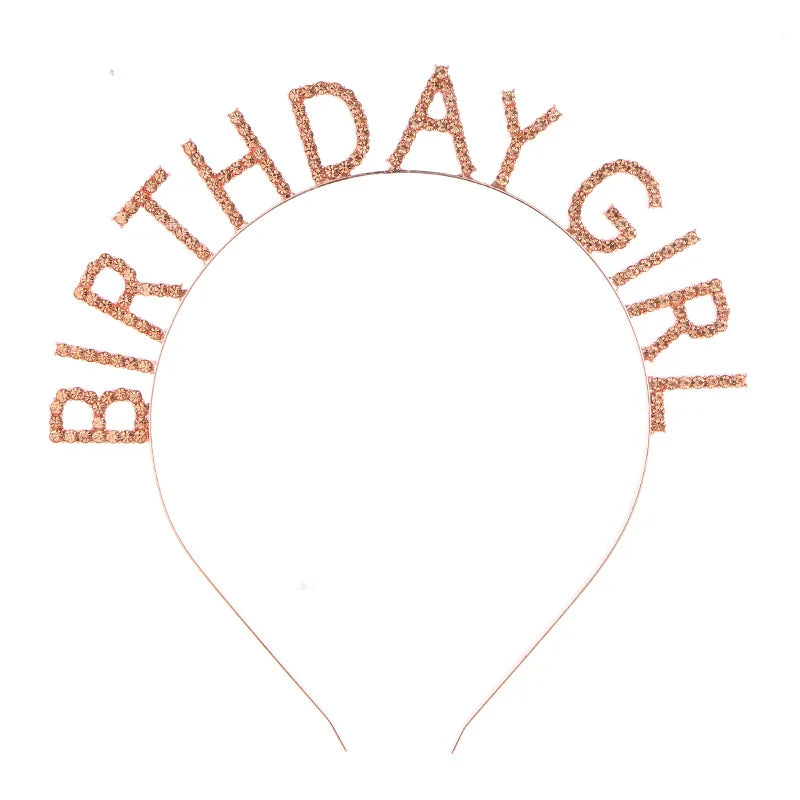 Adult Birthday Rhinestone Tiara Headband