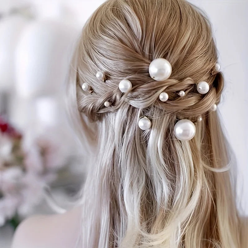 Faux Pearl Hair Pins, 18 Pack