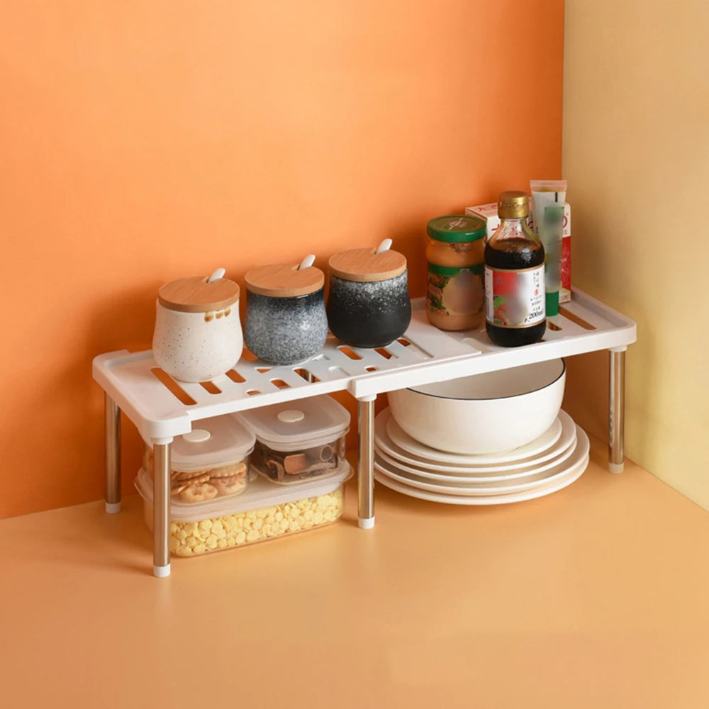 Retractable Cabinet Spice Bottle Rack