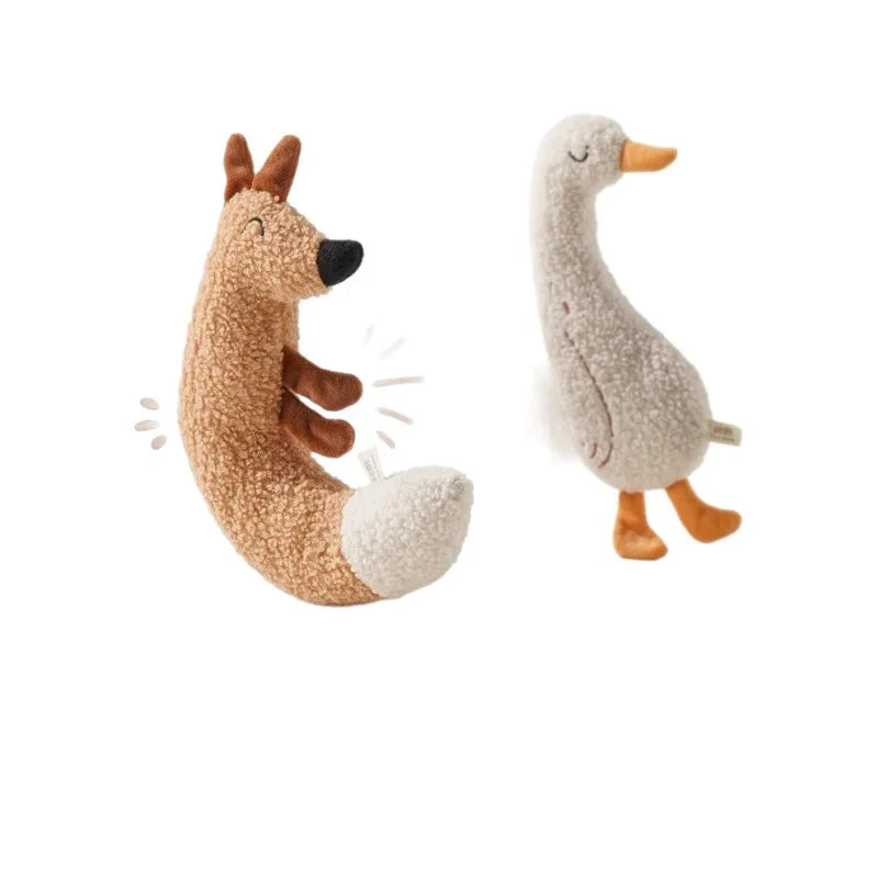 Plush Squeaky Chew Toy, Fox or Duck