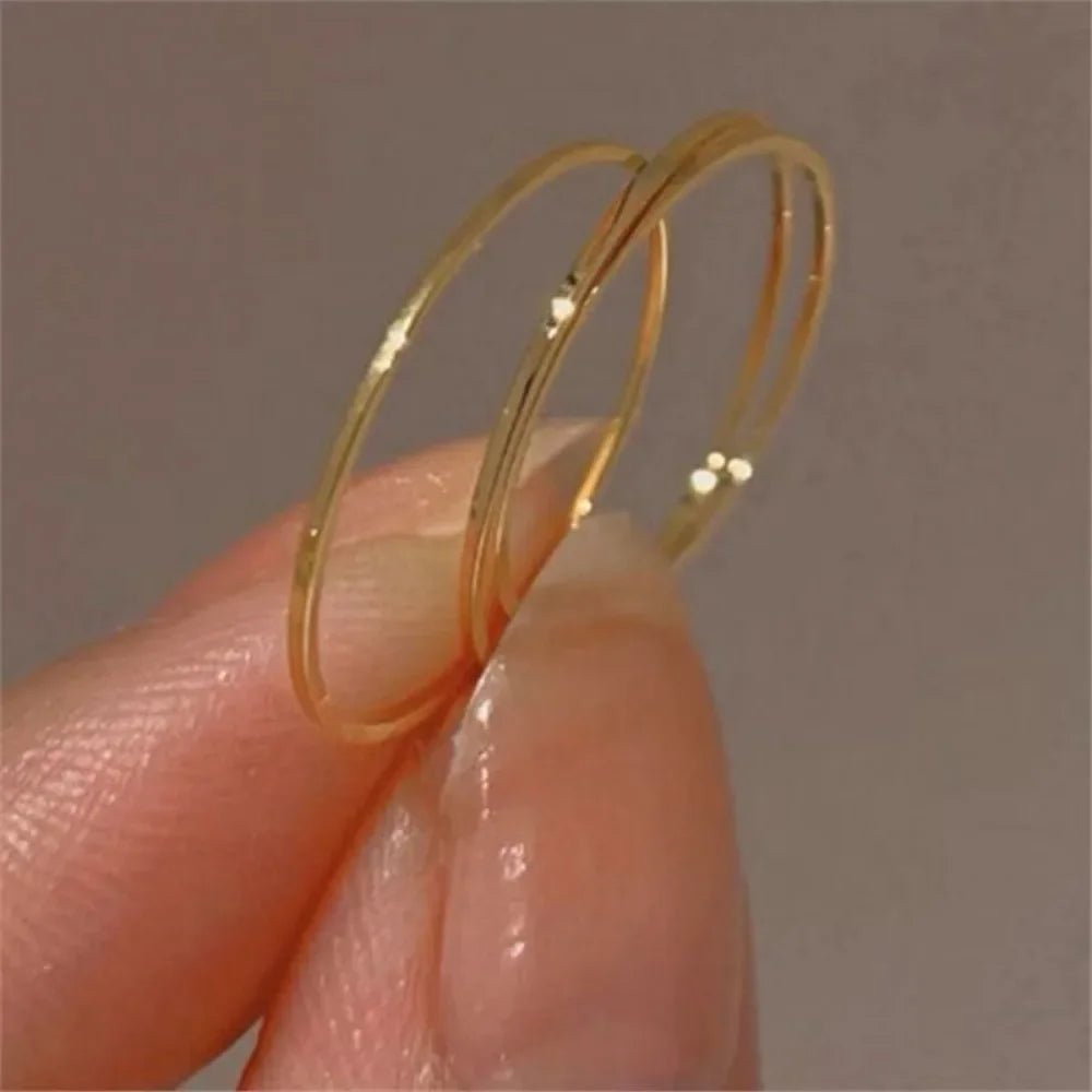 Gold-Tone Thin Stacking Rings