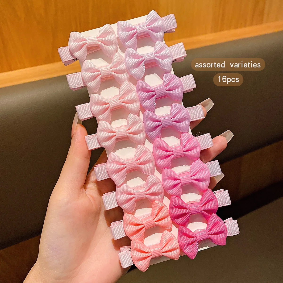 30 colored random bow fabric hair clips suitable for daily use as hair accessories