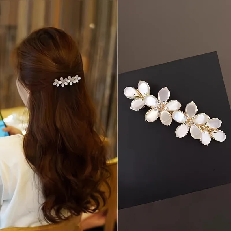 Floral Pearl Hair Barrette