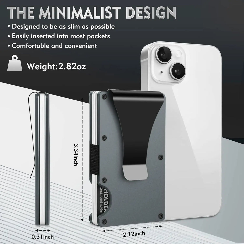 Slim Card Wallet with Money Clip