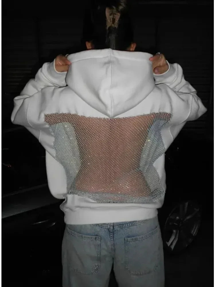 Women's Hollow Mesh Hoodie