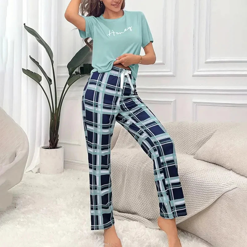 Women's Plaid Pajama Set