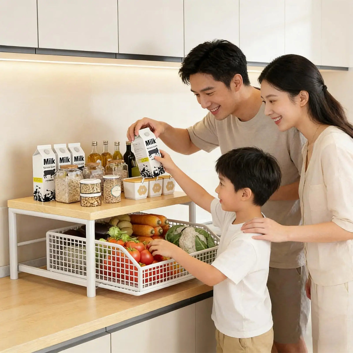 Double-Layer Countertop Organizer Shelf