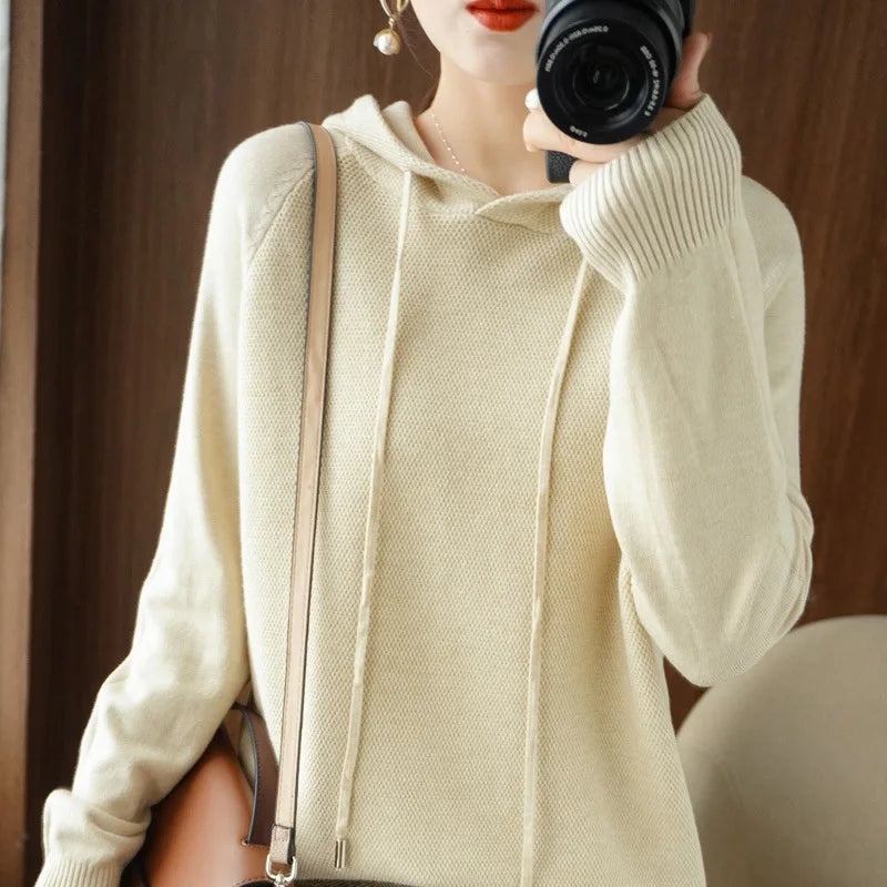 Women's Hooded Knit Pullover