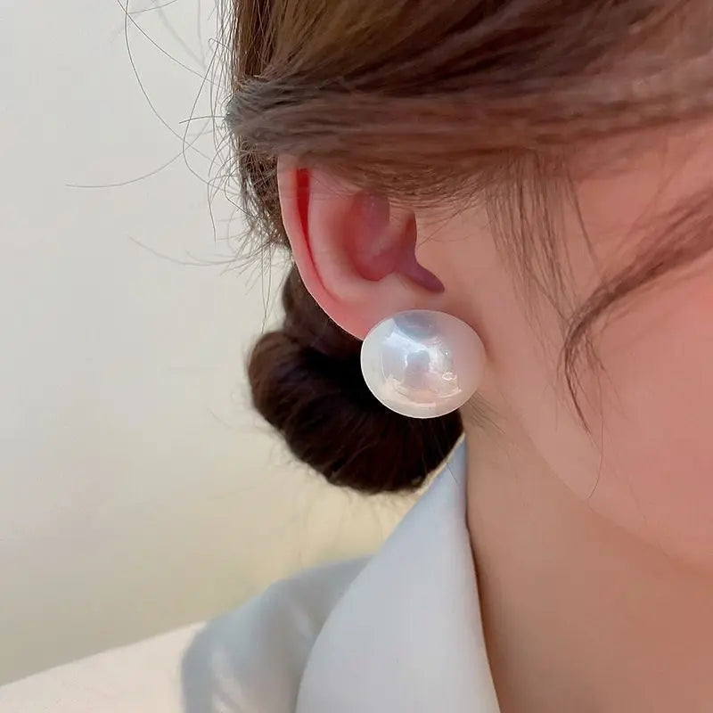 Faux Pearl Stud Earrings