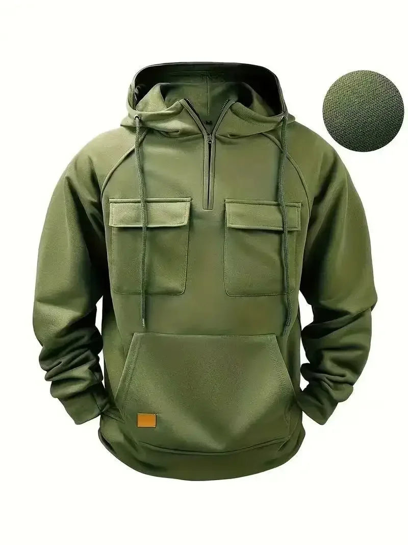 Men's Vintage Half-Zip Hoodie