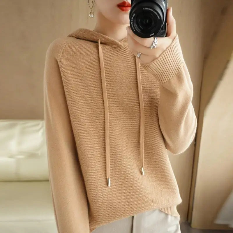 Women's Hooded Knit Pullover