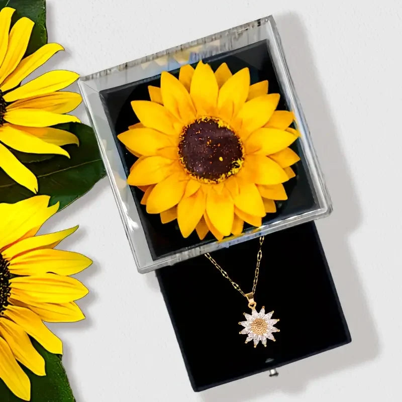  Sunflower Necklace Gift Box, Mother's Day, Nurses' Day, Thanksgiving, Christmas, fall gifts, anniversaries, graduation gifts